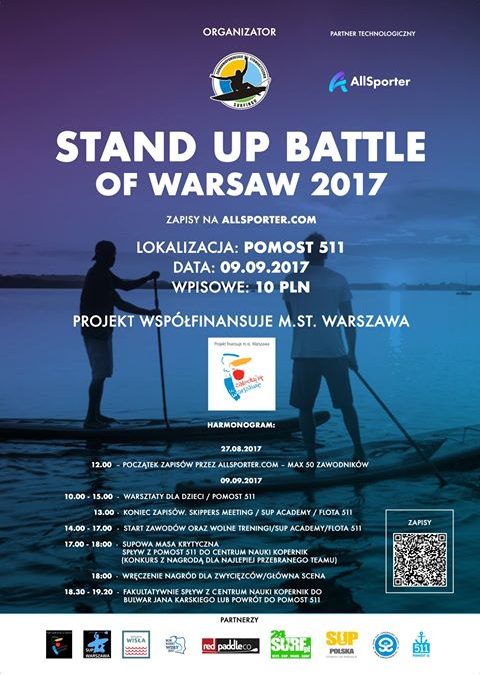 SUP Battle of Warsaw 2017 – wielkie zawody w Warszawie